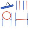 PawHut Dog Agility Training Set with Adjustable Hurdle, Hoop, Weave Poles & Carry Bag for Outdoor Exercise