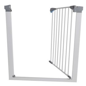 Steel pipe white fence 72 * 76cm + 2.8 "pet safety fence Dog Fence Dog Fence Pet Fence stair railing protection fence extension  YJ