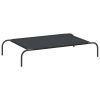 Elevated Dog Bed Black Oxford fabric and powder-coated steel Medium