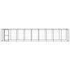 Outdoor Dog Kennel Steel with Roof 234.4 ft²
