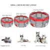 45" M Portable Foldable Pet playpen Exercise Pen Kennel + Carrying Case for Larges Dogs Small Puppies/Cats | Indoor/Outdoor Use | Water Resistant  Red
