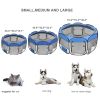 57" L Portable Foldable Pet playpen Exercise Pen Kennel + Carrying Case for Larges Dogs Small Puppies/Cats | Indoor/Outdoor Use | Water Resistant  Blu