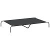 Elevated Dog Bed Black Oxford fabric and powder-coated steel