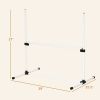 PawHut 8 Piece Dog Agility Set with Adjustable Height Jump Bars, Carry Bag, Displacing Top Bar, White