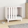 Dog House White Solid Pine Wood 27.6 x 19.7 x 24.4 in Durable