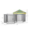 PawHut Dog Playpen with Door & Removable Cover for Small & Most Medium Sized Dogs Indoor & Outdoor Use, 47" H